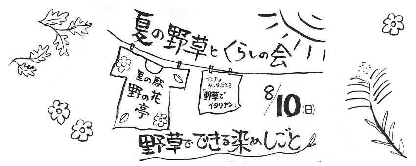 8月10日(日)野草で染めもの ワークショップ